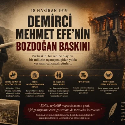 18 Haziran 1919: Demirci Mehmet Efe’nin Bozdoğan Baskını